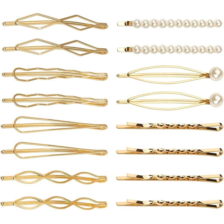 Amazon | Frcolor ヘアピン ゴールド スリーピン パール ぱっちん留め